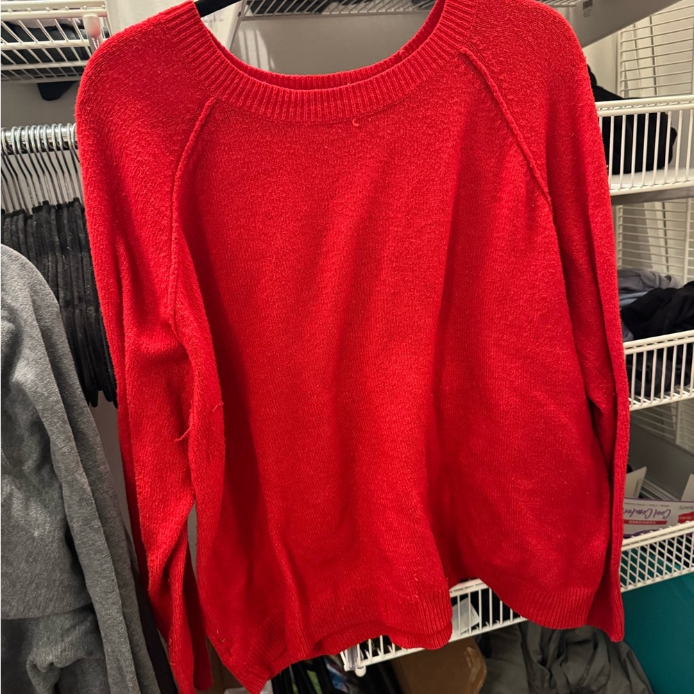 Red knitted Women's Sweater
